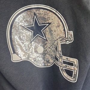 VS Pink Dallas Cowboys Sequin Zip-Up Hoodie sz L